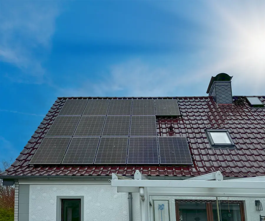 Haus mit Photovoltaikanlage